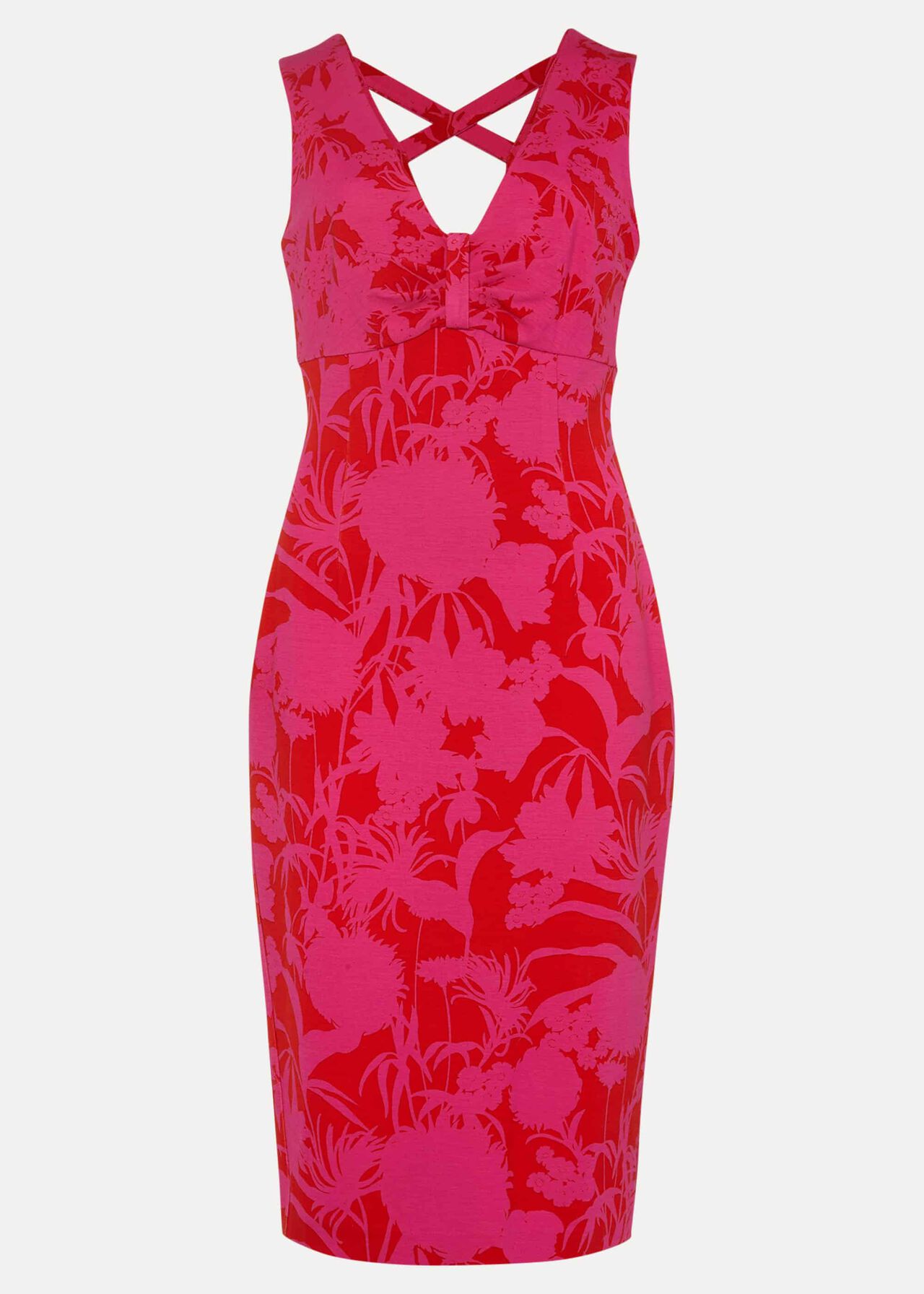 Zennor Floral Fitted Ponte Dress