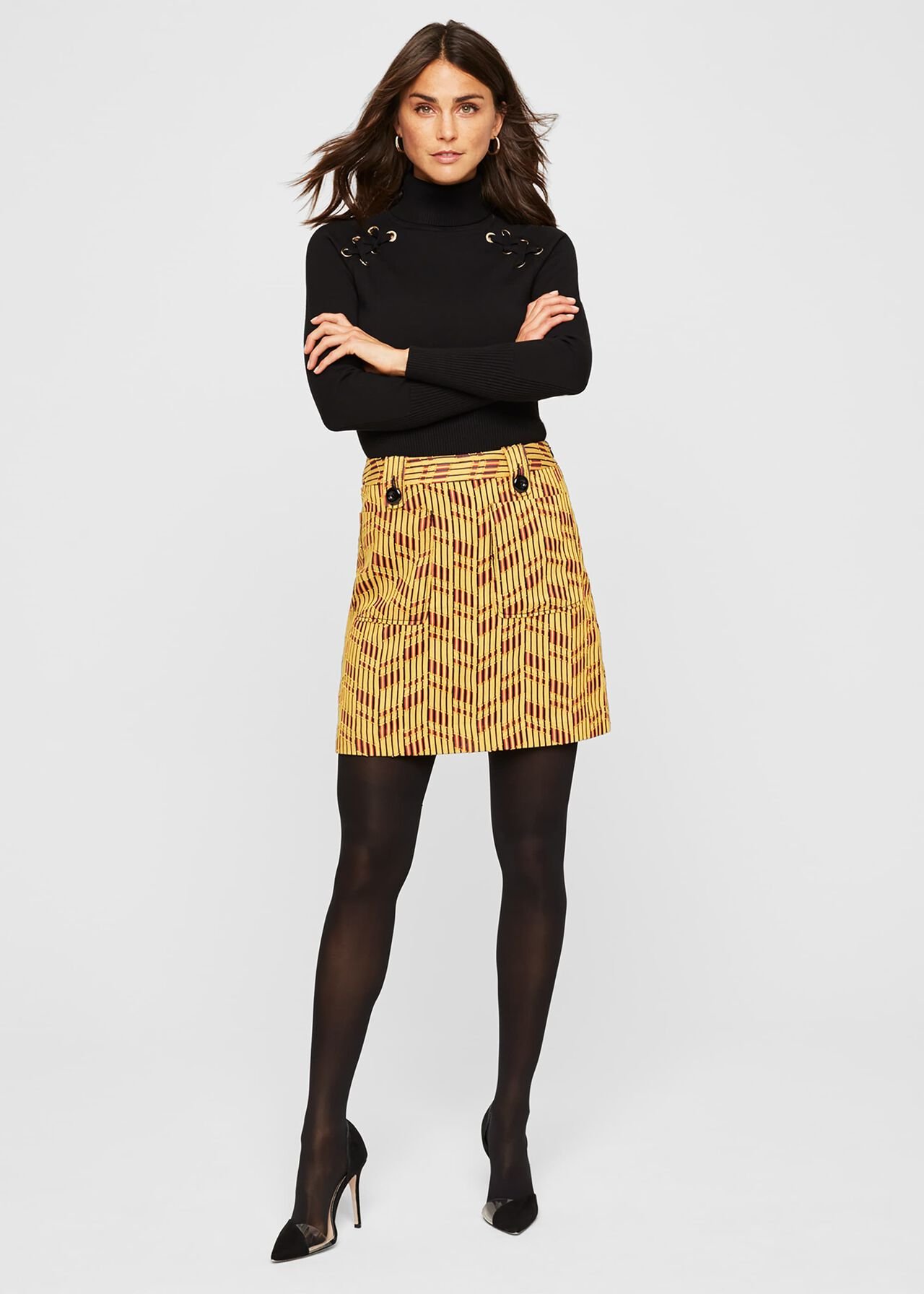 Doria Textured Mini Skirt