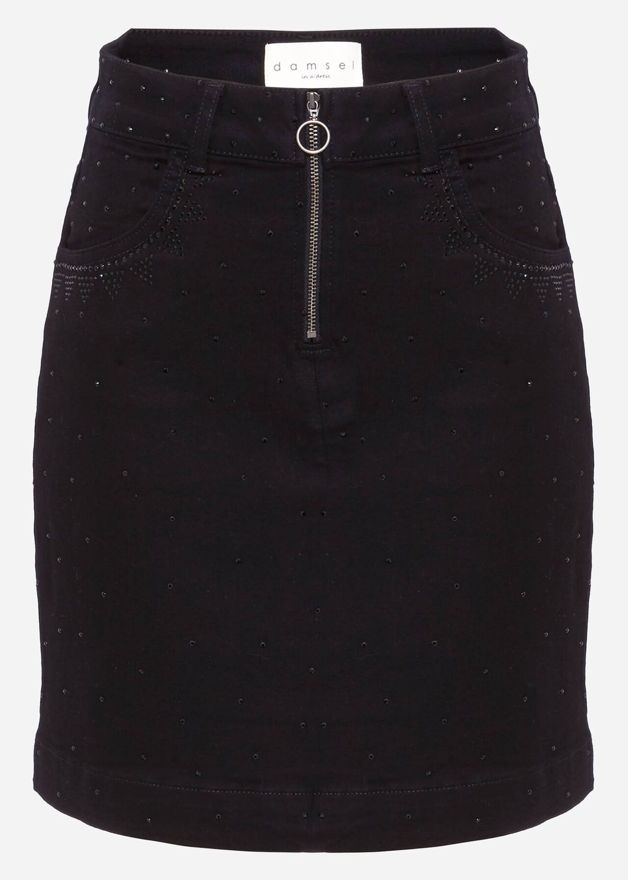 Lainey Stud Detail Denim Skirt