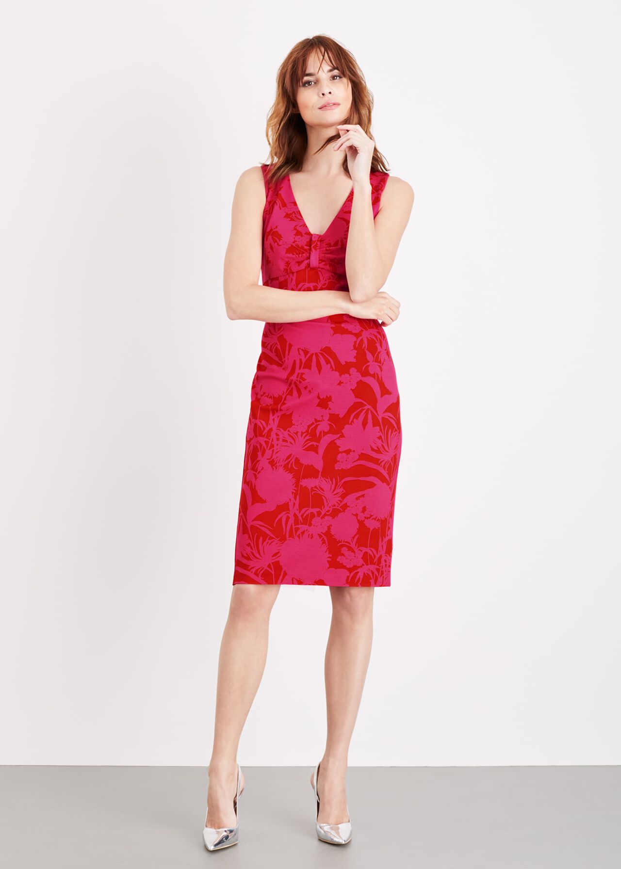 Zennor Floral Fitted Ponte Dress