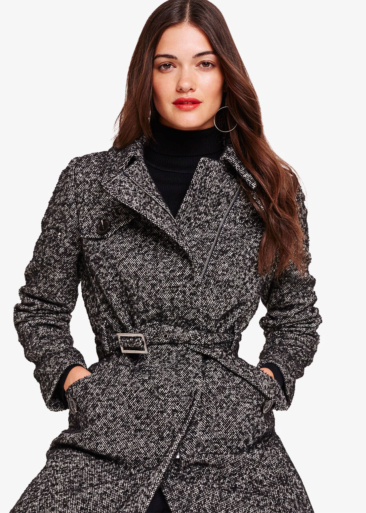 Anna Tweed Belted Coat