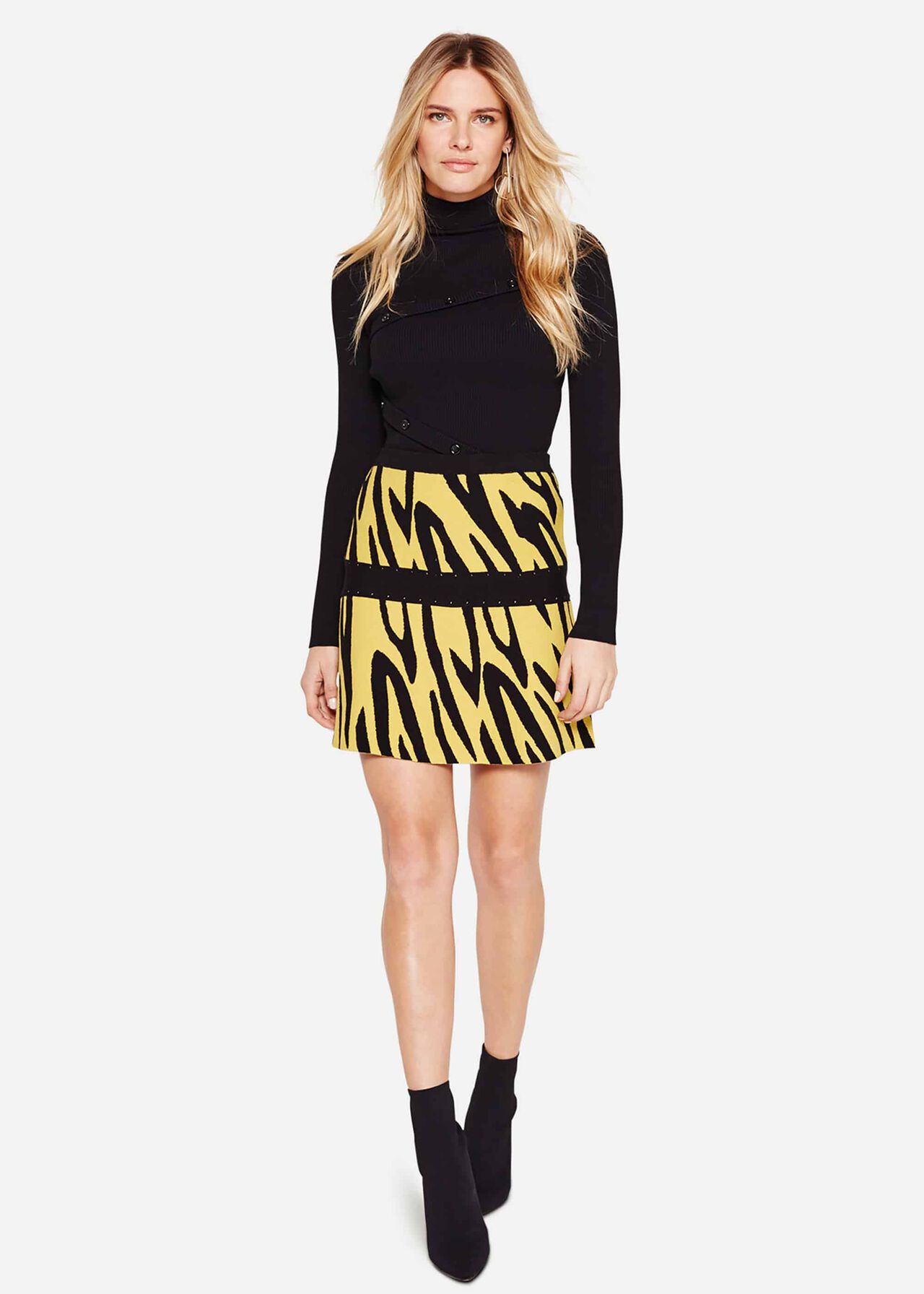 Lia Zebra Knit Skirt