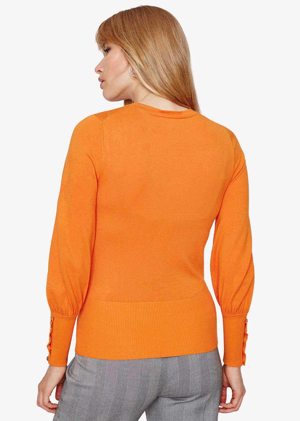 Peyton Button Sleeve Knitted Jumper