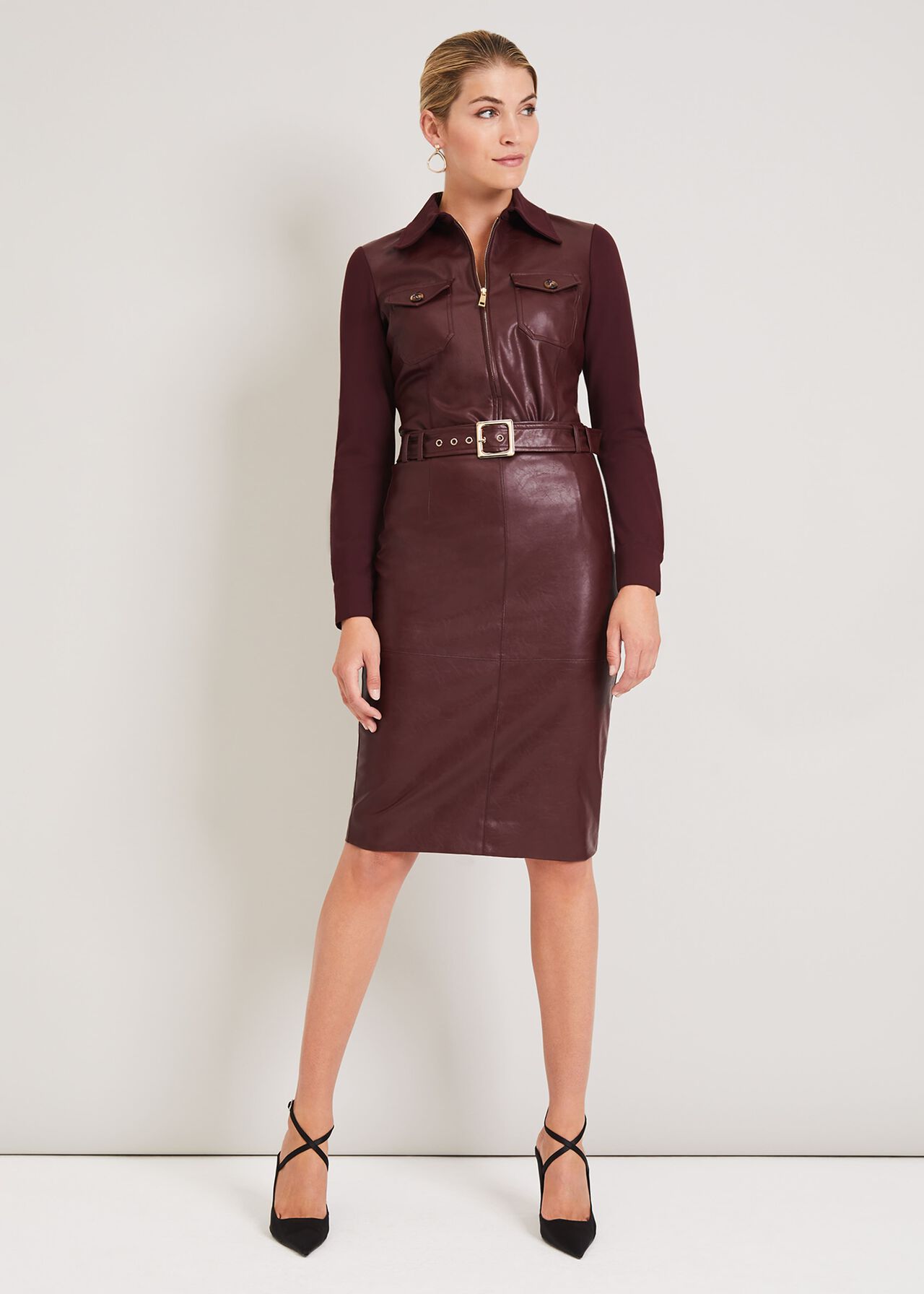 Maeve Faux Leather Skirt