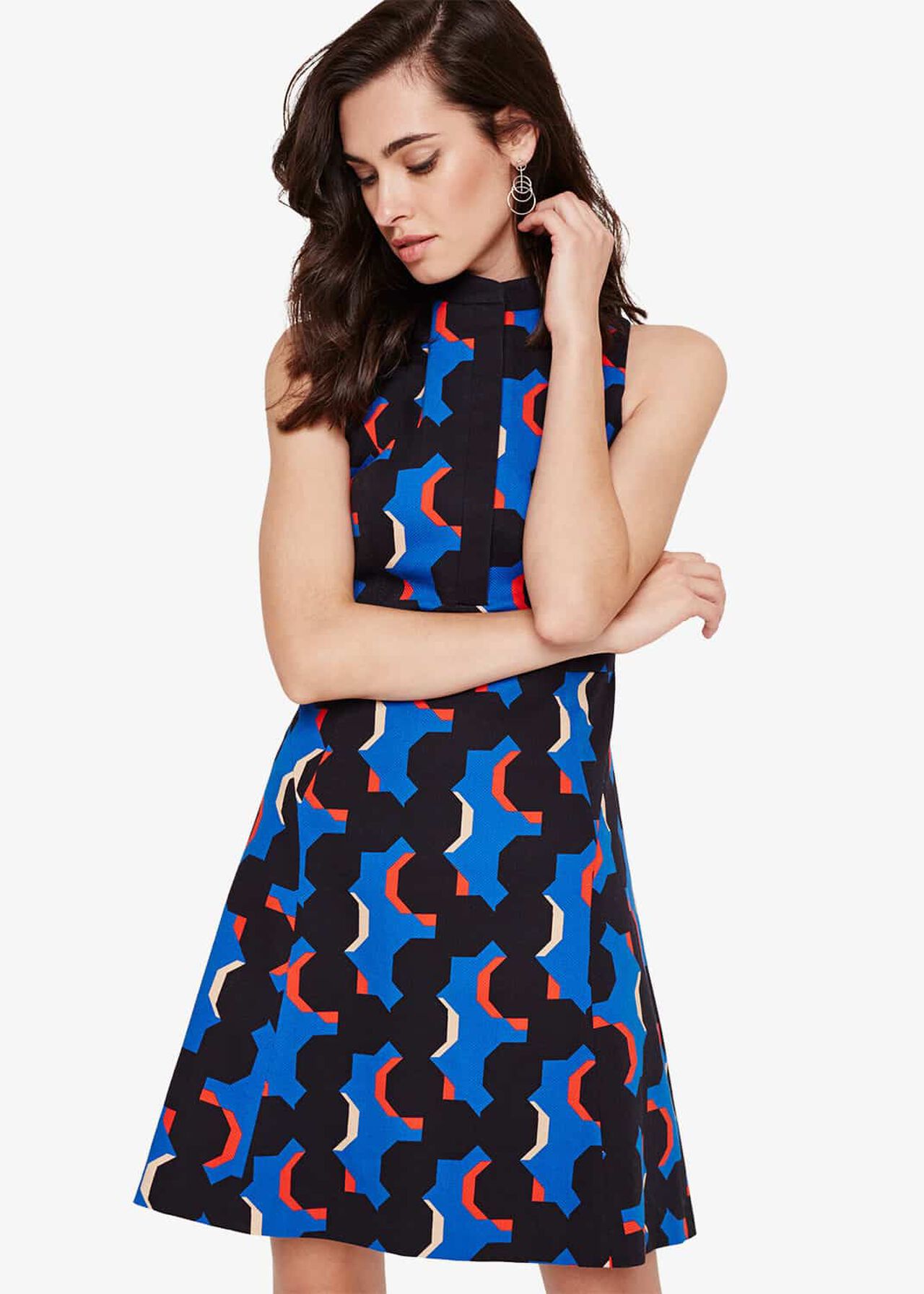 Tayler Printed Fit And Flare Dress