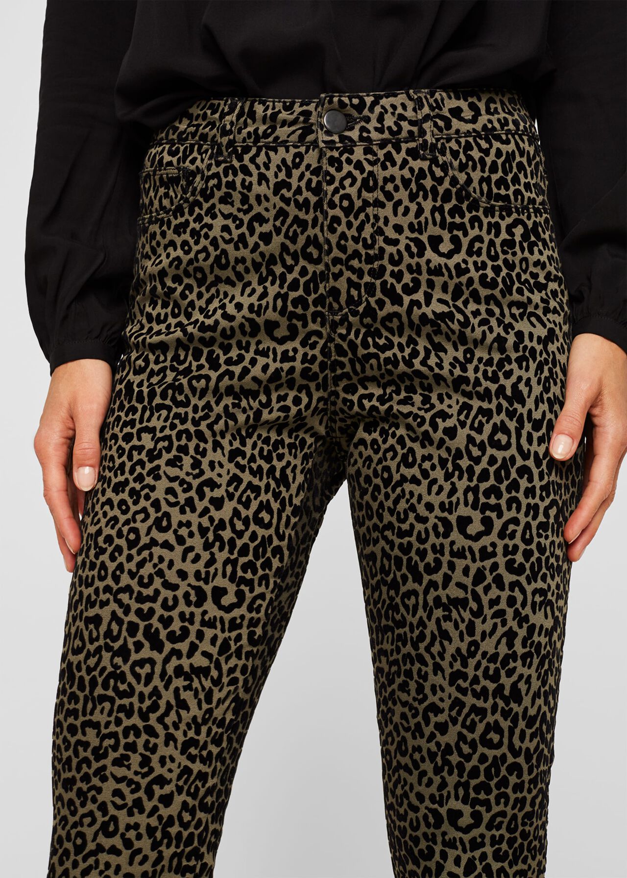 Cherida Leopard Flock Jeans