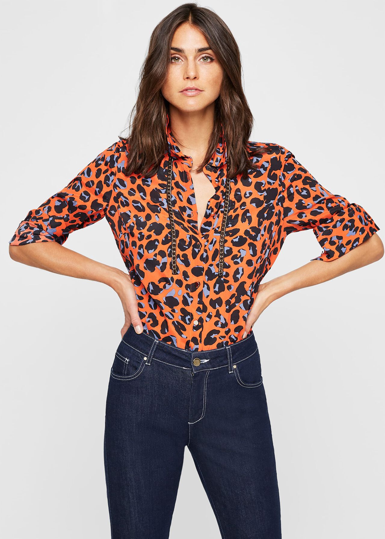 Hena Leopard Chain Shirt