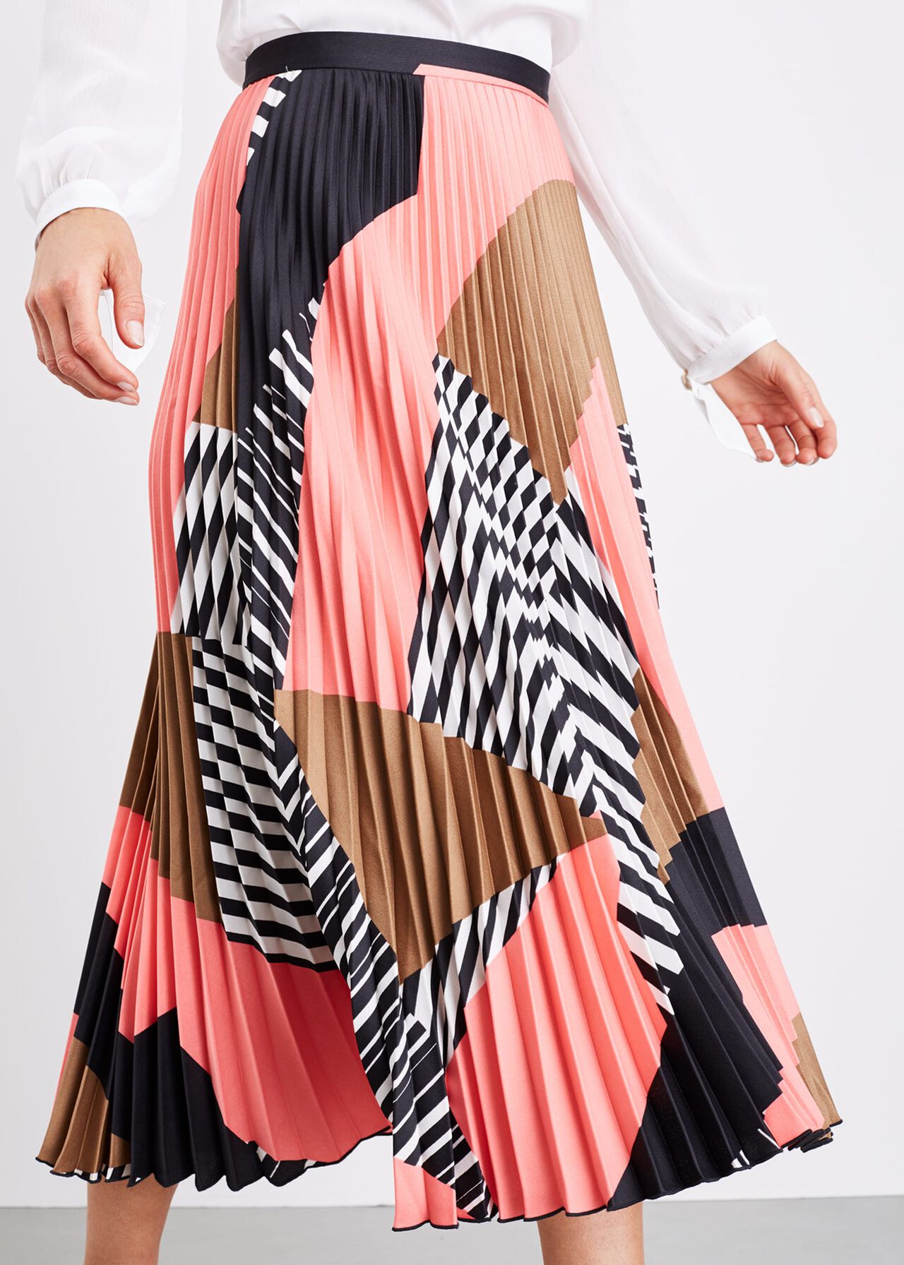 Ariyah Print Pleated Skirt