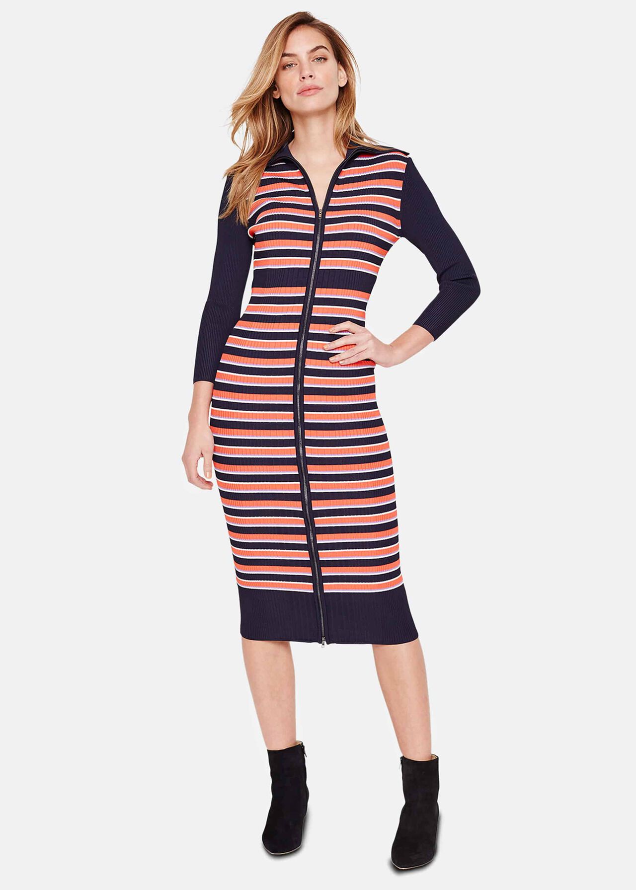 Mita Stripe Rib Knitted Dress