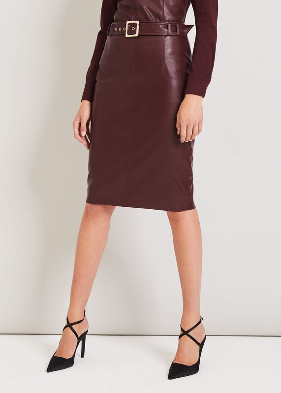Maeve Faux Leather Skirt