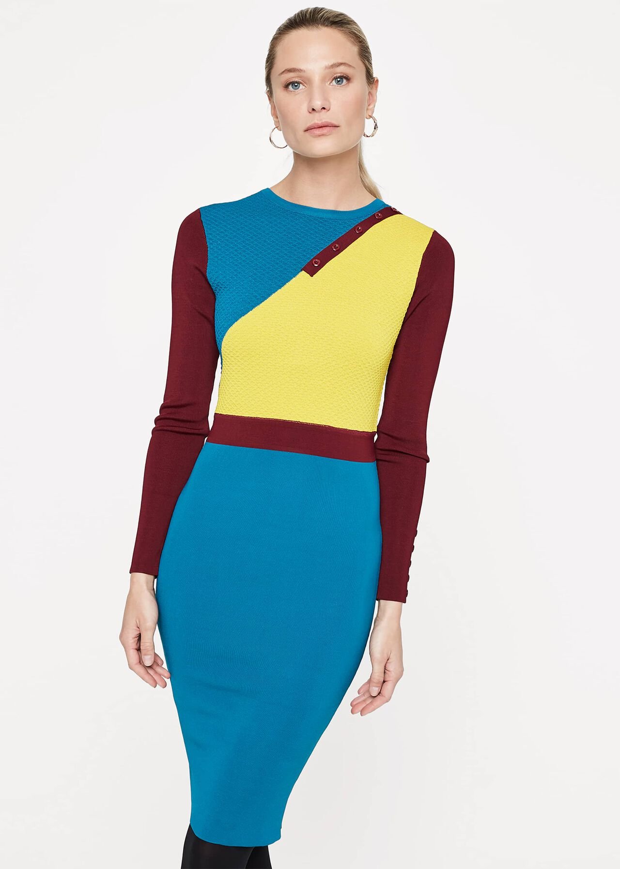 Cliona Colourblock Knit Dress